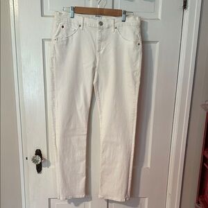 Hudson NWT Bailee Midrise Crop Baby Boot Women's White Jeans Size 32